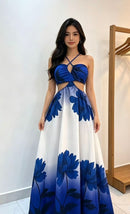 Vestido longo flor
