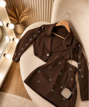 Conjunto premium no tecido importado com detalhes
