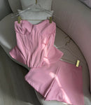 Conjunto no tecido importado short+blusa peplum