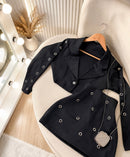 Conjunto premium no tecido importado com detalhes