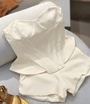 Conjunto no tecido importado short+blusa peplum (Cópia)
