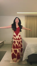 Vestido longo coração